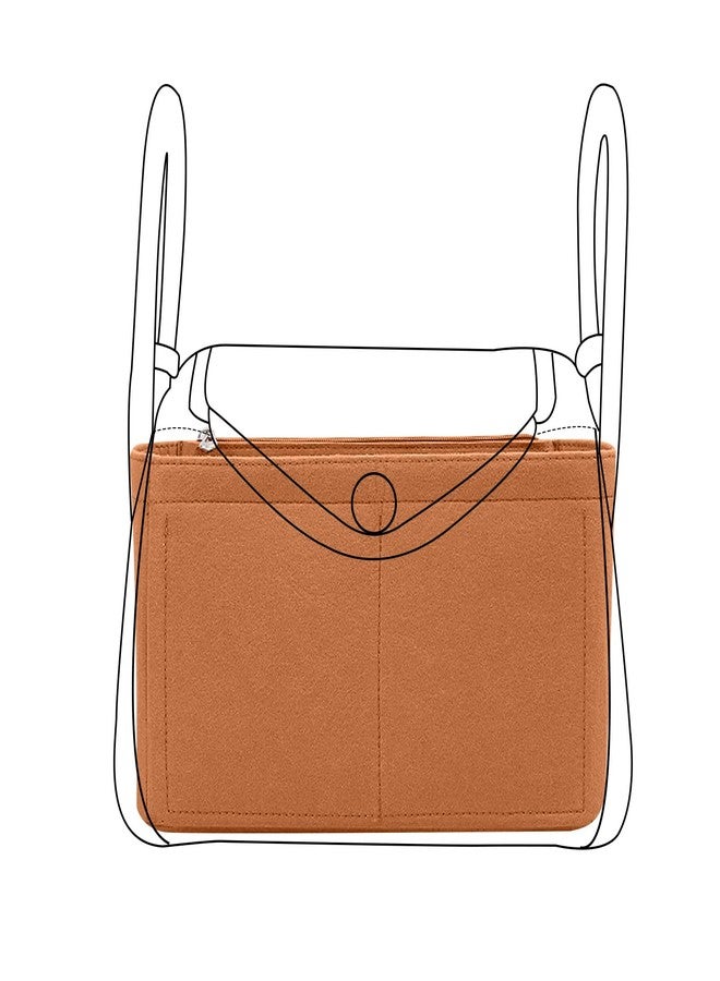 Lckaey Purse Organizer Insert for Tote Bag - Camel - Minimalist, Casual - Female - Felt - Free Standing - 1 Count - Image 1